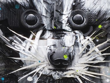 Detalhe Guaxinão /© Bordalo II