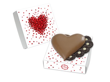 Coração grande com margaridas