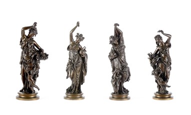 Quatro estações, Escs. em bronze patinado