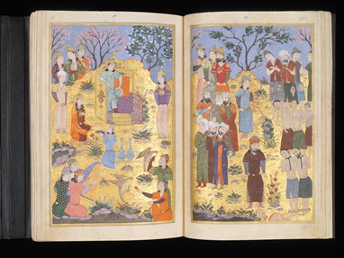 Cena de falcoaria In Livro de Horas de D. Manuel – Calendário, mês de Maio (Reprodução fotográfica) Atribuído a António de Holanda, 1517-1551 Pintura a têmpera e ouro 14,2x10,8cm Museu Nacional de Arte Antiga, Inv.º 14/11 Ilum © DGPC/ADF – José Pessoa