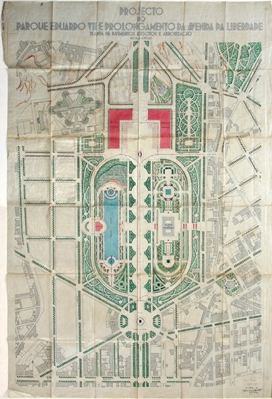 "Parque da Liberdade" Gesso, madeira e cartão Raul Carapinha, Arquiteto e pintor. Luís Augusto Duarte Silva (Maqueta) 1922 MC.MAQ.15. Escala 1/200 Museu de Lisboa