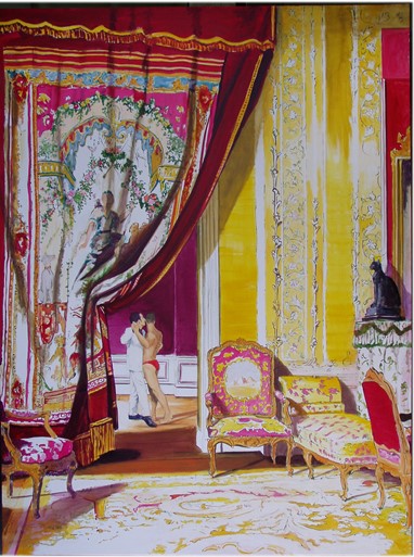 Ignacio Goitia Baile en la embajada de Egipto I, acrilico,lienzo, 160x120, 2003.jpg