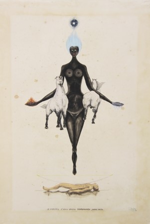 Sergio Lima. "A Estrela D´Alva Desce Lentamente Sobre Mim". 5/12-VII-1959. Aguarela s/ papel. 42 x 27 cm. Coleção do autor