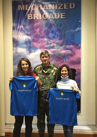 Elisabete Jacinto, Brigadeiro General Eduardo Mendes Ferrao e Ines Henriques na apresentacao da 2 Corrida Sao Silvestre Solidaria
