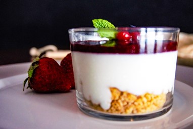 Mousse de Iogurte e Chocolate Branco