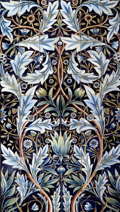 Painel de revestimento mural |  William Morris (1834-1896) e William Frend De Morgan (1839-1917) Entre 1876 e 1877 Paris, musée d’Orsay, don de la Société des Amis du musée d’Orsay, 1989 © 2013. White Images/Scala, Florence