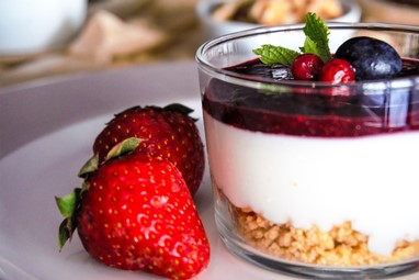Mousse de Iogurte e Chocolate Branco