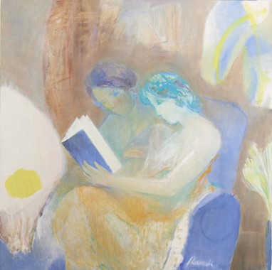 JÚLIO RESENDE, Óleo sobre tela, 100 x 100 cm.