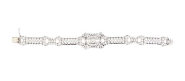 Pulseira em platina com diamantes
