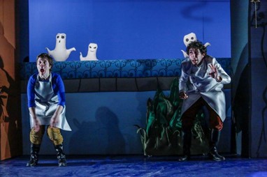 "Anabela Ribeiro e Isac Graça em As aventuras de Guinhol"