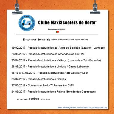 Calendário para 2017