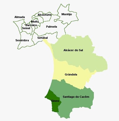 Os 4 concelhos alentejanos do distrito de Setúbal