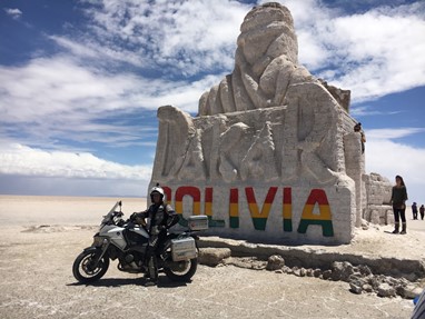 No famoso Salar de Uyuni