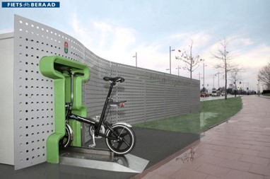 5- Dispensador automático de bicicletas para guardar e partilhar bicicletas em Eindhoven, Holanda.