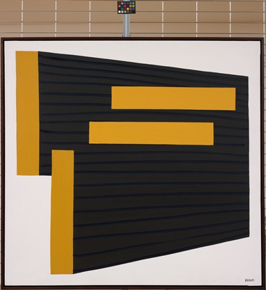 Joaquim Bravo Série "Sul Americanos" nº4, 1988 Tinta acrílica sobre tela 110 x 115 cm Col. Ivo Martins, em depósito na Fundação de Serralves – Museu de Arte Contemporânea, Porto. Depósito em 1994. Foto Filipe Braga, © Fundação de Serralves, Porto.