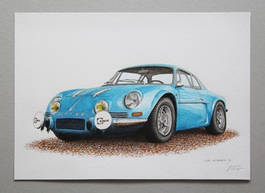 Alpine A 110 - Original Illustration - By João Saldanha