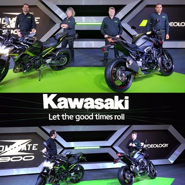 TEAM KAWASAKI hoje pela manhã durante a LIVE com imprensa e concessionários/ VGCOM - KAWASAKI