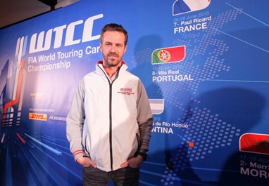 Tiago Monteiro na apresentação do WTCC em Barcelona