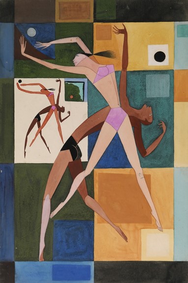 José de Almada Negreiros (1893-1970) - Sem título, sem data, grafite e guache sobre cartão, 53,5 x 36 cm. Coleção particular