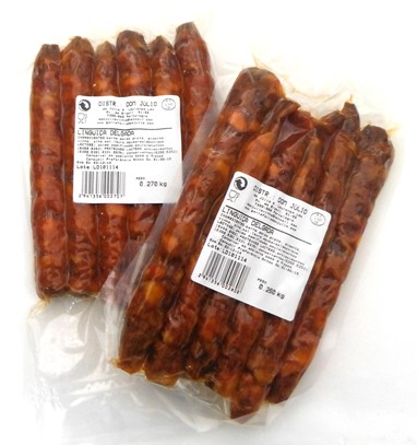 Linguiça Delgada de Porco Preto