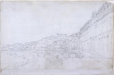 Vista da Praia Grande com os Edifícios da Companhia das Índias Orientais (Macau) - George Chinnery c. 1835-1840