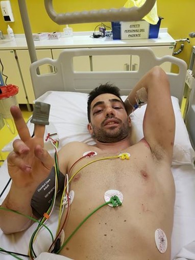 "Estou todo partido, mas sou duro" -disse Michele do Hospital