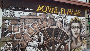 Painel evocativo da época romana