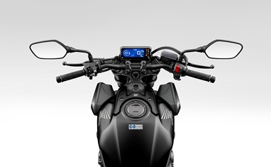 Honda CB650R em Preto Metalizado Mate Gunpowder - detalhe