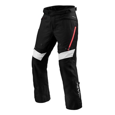 Calças REV’IT! Horizon 3 H2O de homem em preto e vermelho