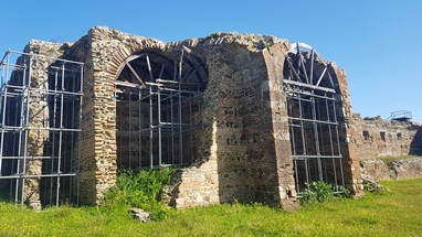 Pormenor das ruinas da villa romana