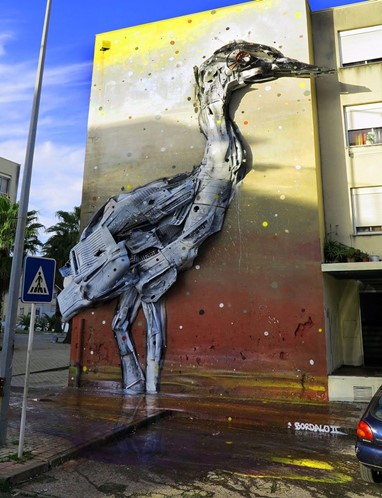 Herons / Garça Real/© Bordalo II in O Bairro i o Mundo 