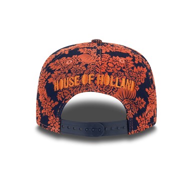 HOUSE OF HOLLAND BROCADE 950 NAVY-ORANGE_BACK - 49.90€
