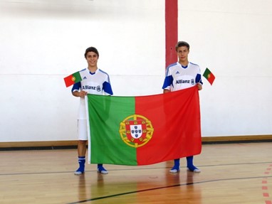 Rafael e Diogo no Allianz Junior Futebol Camp