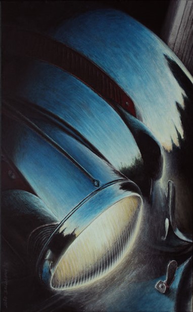 Bugatti 57C Atalante - Original Canvas Painting - By João Saldanha