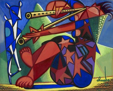 José de Almada Negreiros (1893-1970) - Sem título, 1940, guache sobre papel, 46,7 x 58 cm. Coleção particular em depósito no Museu Calouste Gulbenkian – Coleção Moderna