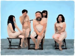 LiFang - Ai Weiwe - 4 women 97x130cms