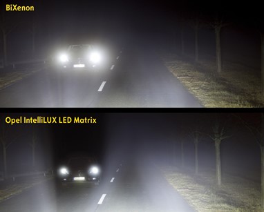 A câmara deteta a posição de qualquer fonte de luz do tráfego que circula em sentido contrário e no mesmo sentido. Mediante essa posição (ou posições), o sistema desliga os LED individuais que lançam luz sobre a zona (ou zonas) em causa. Tudo o resto - estrada e bermas - permanece bem ilum