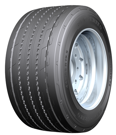 Novo na gama de produtos Semperit, o RUNNER T2 445/45 R 19.5” para transporte de grandes cargas