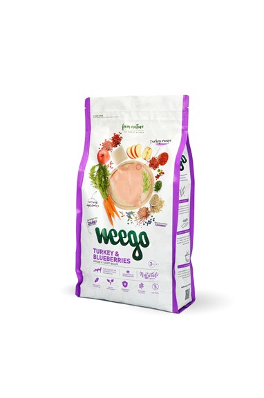 Weego® Turkey & Blueberries 3Kg  - 9,99€