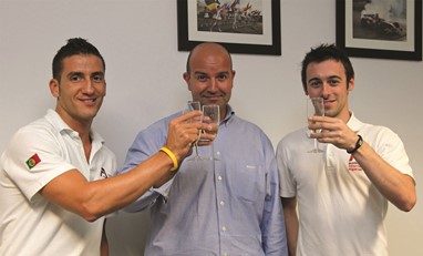 Com Miguel Praia e Eugene Laverty