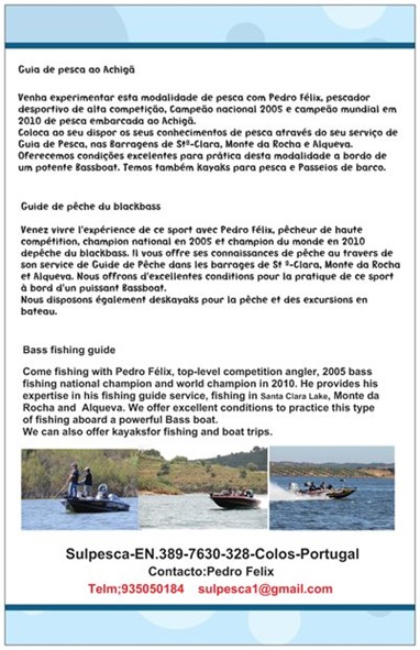 Guia de pesca - Lake Stº-Clara