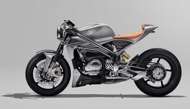 V4CR Cafe Racer em Manx Silver