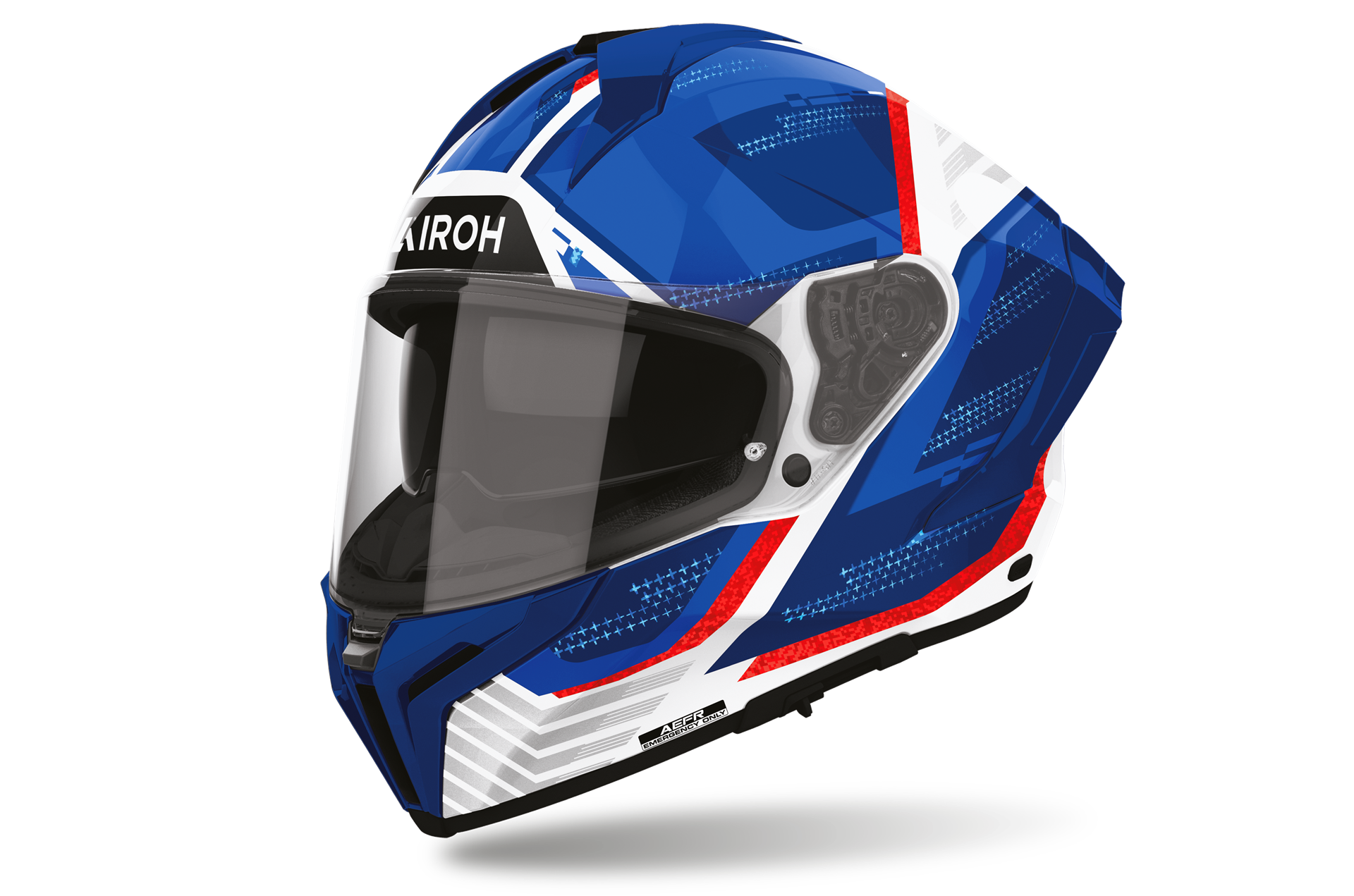 Capacete AIROH MATRYX STARBUST Azul/Vermelho | Capacete Integral