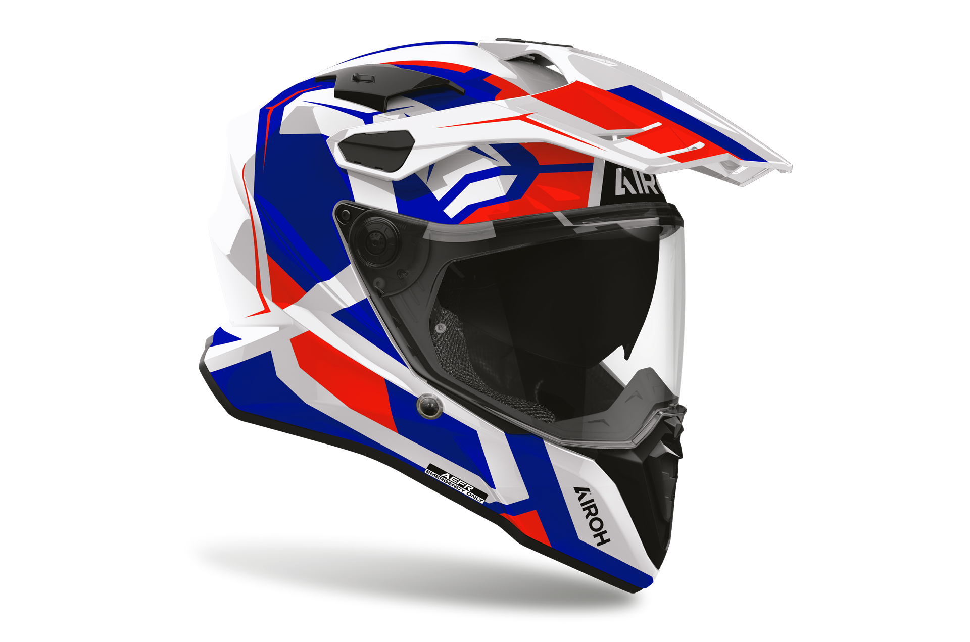 Capacete AIROH COMMANDER 2 POLAR Azul/Vermelho | Capacete Modular