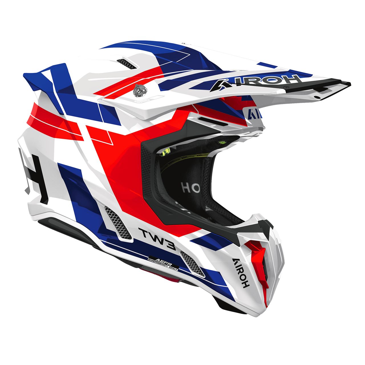 Capacete AIROH TWIST 3 DIYNASTY Azul/Vermelho Gloss | Capacete Offroad