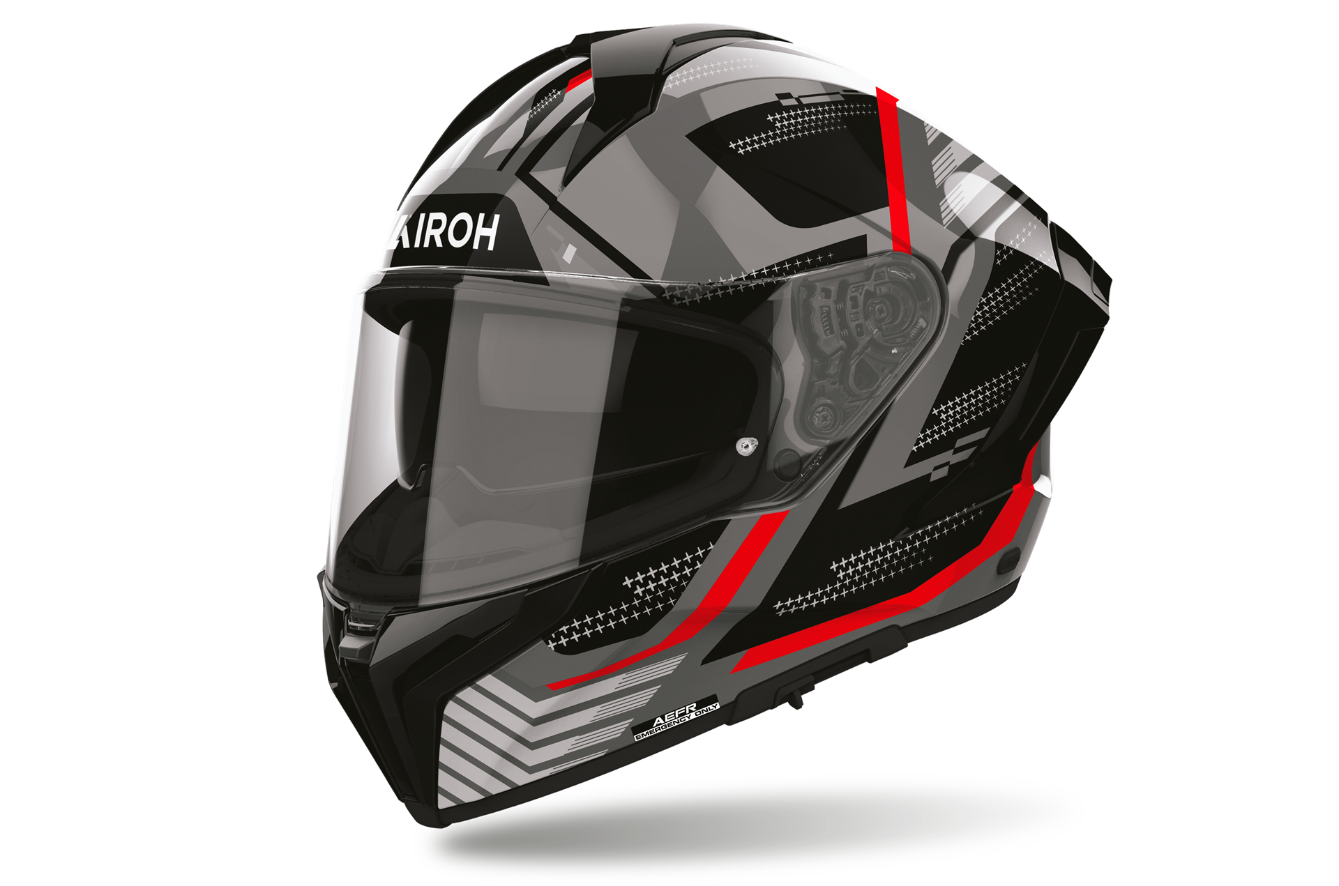 Capacete AIROH MATRYX STARBUST Pretol/Vermelho | Capacete Integral