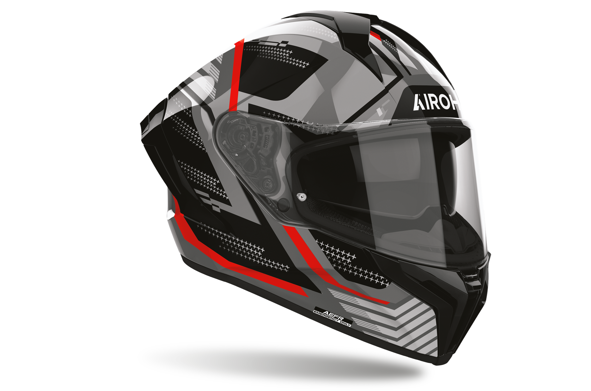 Capacete AIROH MATRYX STARBUST Pretol/Vermelho | Capacete Integral