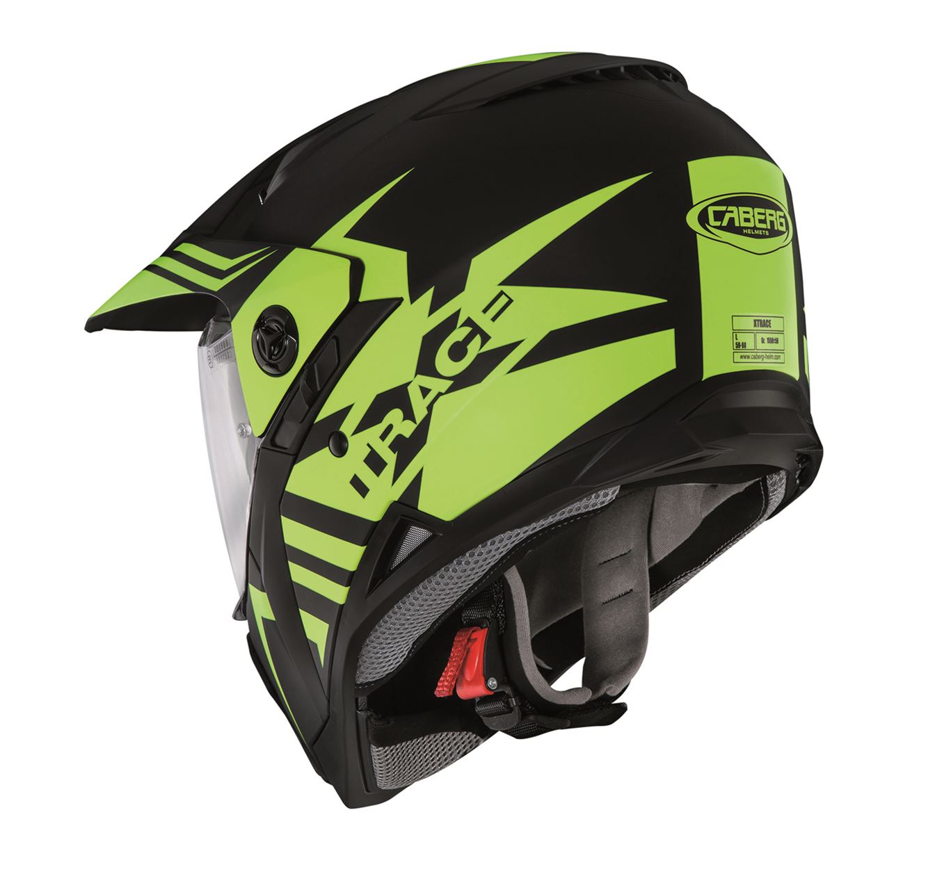 Capacete XTRACE LUX Preto/Amarelo Fluo Caberg | Capacete Integral