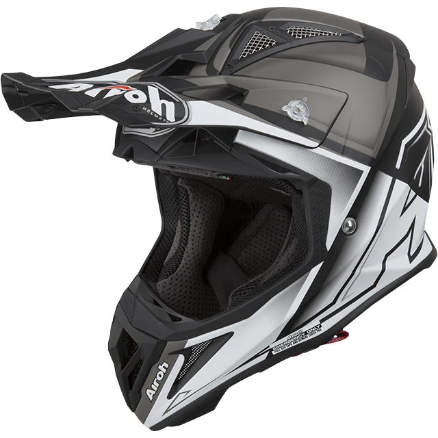 Capacete AVIATOR 2.2 CHECK Branco Mat AIROH 2019 | Capacete Offroad