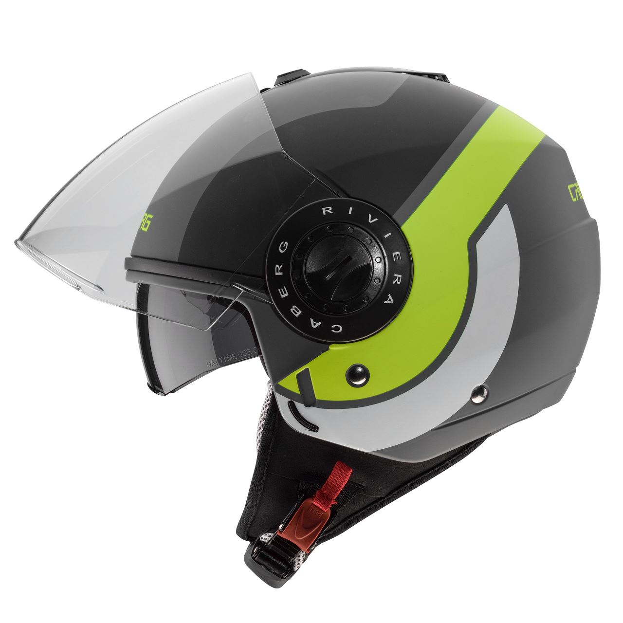 CABERG Capacete RIVIERA V3 SWAY Matt Antrac/Preto/Amarelo | Capacete Aberto